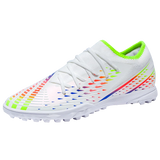 Men's Soccer Shoes TF FG Training Football Sneakers Ultralight Non-Slip Turf Soccer Cleats Chuteira Campo MartLion SD-white 35 
