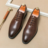 Mens Leather Shoes High Men's Shoes Oxford Wedding Men Dress Leather Shoes Gentleman Office Man Shoe MartLion