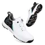 Luxury Golf Shoes Men's Spikeless Golf Sneakers Outdoor Walking Footwears Golfers Comfortable Walking MartLion BaiLan-1 36 