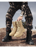 Tactical Boots Men's Outdoor Military High Top Combat  Anti-Slip Work Safty Shoes Mart Lion   