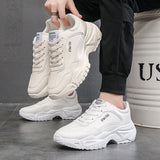 Sneakers Men;s Casual Platform Running Sport Shoes Spring Autumn White Lace Up Outdoor Vulcanize Zapatillas Mart Lion   