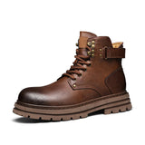 Golden Sapling Work Boots Leather Men's Casual Shoes Leather Tooling Boot Classics Punk Style Men Leisure Shoe