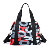 Casual Women Messenger Bags Waterproof Nylon Shoulder Totes Large Handbag Female Travel Crossbody Mart Lion Red letters  