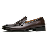 Slip On Dress Shoes Men's Elegant Split Leather Buckle Formal Mart Lion   