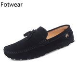 Tassel Loafers Men's Casual Shoes Suede Leather Driving Moccasins Slip on Office Lazy Wedding Party Mart Lion   