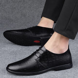 Men Dress Shoe Oxfords Lace Up Italian Men's Casual Shoes MartLion   