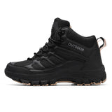 Men's Winter Snow Work Boots Casual Leather Outdoor Thick Sole Desert Military Mountaineering Sports MartLion 620-Black 39 