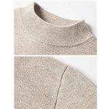 Men's Knitted Sweater Warm Cashmere Pullovers Harajuku Half Turtleneck Slim Jumper Casual Sweaters Knitwear Sweatshirts MartLion   