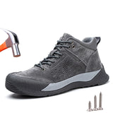 Work Safety Shoes Men's Boots High Top Work Sneakers Steel Toe Cap Anti-smash Puncture-Proof Indestructible MartLion   