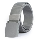 men's belt Nylon belt Cotton Material Plastic Automatic Buckle Sports belt MartLion 2 120cm 