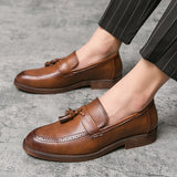 Fashion Slip Men's Dress Shoes microfiber Leather Formal Mart Lion   