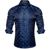 Luxury Men's Long Sleeve Shirts Red Green Blue Paisley Wedding Prom Party Casual Social Shirts Blouse Slim Fit Men's Clothing MartLion CYC-2016 S 