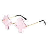 Lovely Pink Color Heart Square Sunglasses Jelly Color Protection Shades Summer Party Women Eyewear MartLion Pink 26  