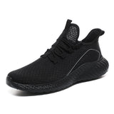 Shoes Men's Breathable Causal Shoes Lightweight Causal Sneakers Comfortable Loafers Non-slip Tenis Luxury MartLion All Black 39 