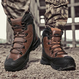 Men Leather Boots Mens Desert Waterproof Work Safety Shoes Climbing Hiking Ankle Men Outdoor Boots MartLion
