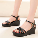 Wedge Heel Sandals Women Summer High Heel Shoes Platform Open Toe MartLion   