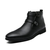 Autumn Winter Classic Men's Black Boots Leather Ankle Dress Para Hombre MartLion black 5229 1 38 CHINA