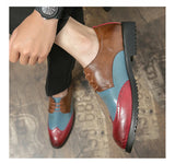 Classic Pointed Men's Dress Shoes Leather Lace-up Wedding Men zapatos de hombre MartLion   