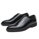 Mens Leather Shoes High Men's Shoes Oxford Wedding Men Dress Leather Shoes Gentleman Office Man Shoe MartLion