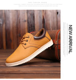 Men's Leather Casual Shoes Flat Trendy Sneaker Oxfords Zapatillas Mart Lion   