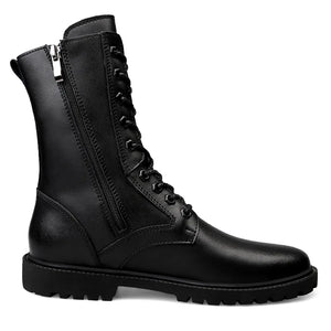 Winter Boots US Combat Boots Trend Velvet Men's Genuine Leather Snow Side Zipper Motorcycle High MartLion   