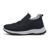 Hard-Wearing Casual Sneakers Outdoor Warm Furry Men's Loafers Lightweight Non-slip Running Shoes Waterproof MartLion Blue 39 