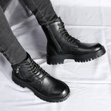 Men's English Style Thick Sole Design Men Boots Layer Leather Casual Boots MartLion