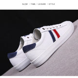 Women's Genuine Leather Sneakers Casual Sports Shoes Vulcanized White Flat Shoe Ladies White Sneakers MartLion   