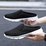 Men's Summer Shoes Men's Walking Footwear Zapatillas Hombre Sneakers Loafer Casual MartLion black 39 