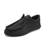 Men's Canvas Shoes Breathable Summer Outdoor Footwear Slip on Walking Sneakers Loafers MartLion black 39 