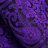 Desinger Shirts Men's Silk Long Sleeve Purple Paisley Sping Autumn Slim Fit Blouses Lapel Casual Tops Barry Wang MartLion   