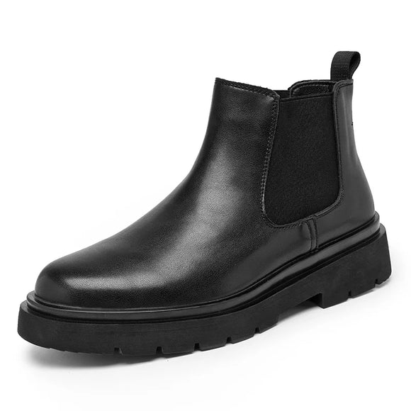 Boots Men's Shoes Casual Shoes Classics Ankle High Slip on Office Ventilate Versatile Motorcycle MartLion black 39 
