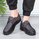 Men's Casual Dress Shoes Classic Lace-up Leather Casual Oxford Flats Footwear Loafers Mart Lion   