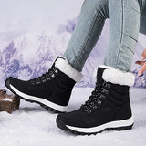 Women Snow Boots Female Winter Casual Shoes Outdoor Youth Mid-Calf Boots Waterproof Plush Ladies Cotton-padded Shoes MartLion   