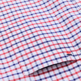 Men's Summer Casual Short Sleeve 100% Cotton Thin Oxford Shirt Single Patch Pocket Standard-fit Button-down Plaid Striped Mart Lion   