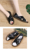 Genuine Leather Women Sandals Peep Toe Summer Oxford Shoes MartLion   
