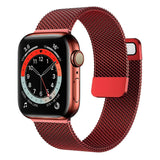 Strap For Apple watch Band 44mm 45mm 41mm 49mm 42mm 40mm 45mm Milanese Loop bracelet correa iwatch series 9 7 8 4 5 6 SE Ultra2 MartLion Red 38mm 40mm 41mm CHINA