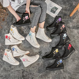  Korean Version Casual Canvas Shoes Inner Zipper Rubber Short Sleeve Women's Sports MartLion - Mart Lion