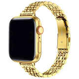 Stainless Steel Strap For Apple Watch Ultra 2 Band 49mm 42mm 44mm Metal Bracelet iWatch Series 9 8 7 6 SE 5 4 3 Women 45mm 41mm MartLion Gold 38 40 41mm CHINA