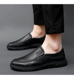 Golden Sapling Retro Loafers Formal Men's Casual Shoes Genuine Leather Flats Dress Party Leisure Moccasins MartLion   