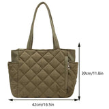  Women Handbag Handbag Large Capacity Down Satchel Bag Padding Shoulder Bag Shopping Bag MartLion - Mart Lion