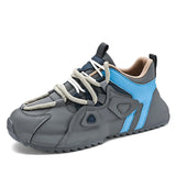 Retro Leather Casual Sneakers Men's Comfort Breathable Platform Non-slip Jogging Shoes Zapatillas Hombre MartLion gray 303 39 CHINA