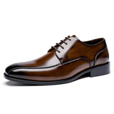 Men's Dress Shoes Spring Leather Formal Shoes Classic Wedding Sytle Groomsman MartLion Brown 6 