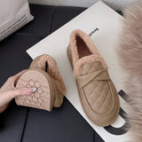 Casual Women's Flat Shoes Trendy Walking Non-slip Warm Cotton Lightweight Female Boots MartLion   