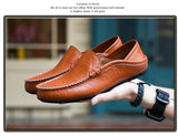 Leather Men's Shoes Casual Formal Loafers Moccasins Breathable Slip on Driving Mart Lion   