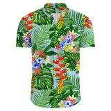 Flower Casual Men's Shirts Print With Short Sleeve For Korean Clothing Floral MartLion   