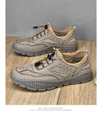 Men's Sneakers Mesh Breathable Casual Walking shoes Lightweight Summer Mesh Sole Hole Mart Lion   