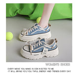 Summer Breathable Canvas Shoes Heightening Beggar Women's Flat Sneakers Thick Platform Student Sneakers Zapatillas Mujer Mart Lion   
