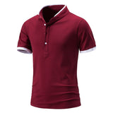 Summer Polo Shirts Men's Cotton Short Sleeve Causal Polo Shirts Solid Color Slim Tops Tees Clothing Mart Lion   