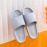 Men's Women Soft  Sole Slides Summer Sandals Couples Slippers Home Non Slip Bathroom Mart Lion Gray 3637 